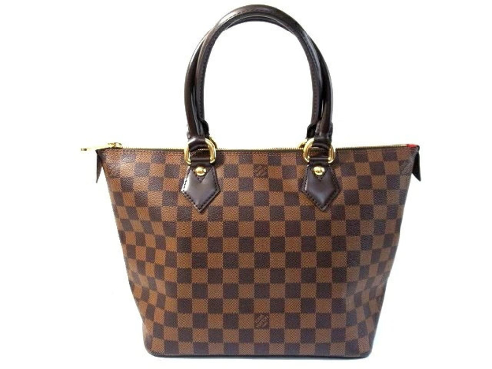 LOUIS VUITTON Saleya Handbag Damier Ebene Brown